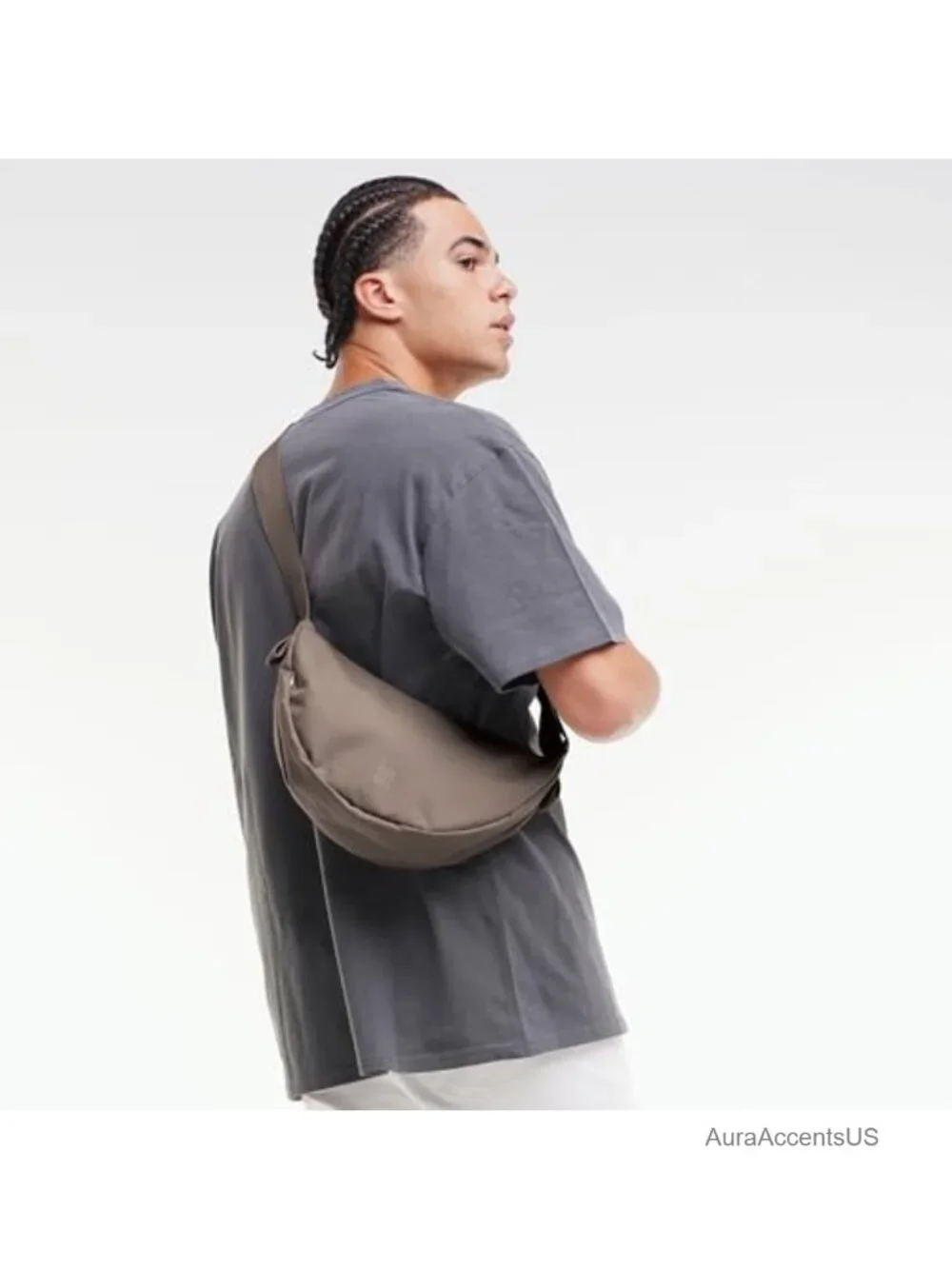 Water-Resistant Recycled Crossbody Bag with Adjustable Strap